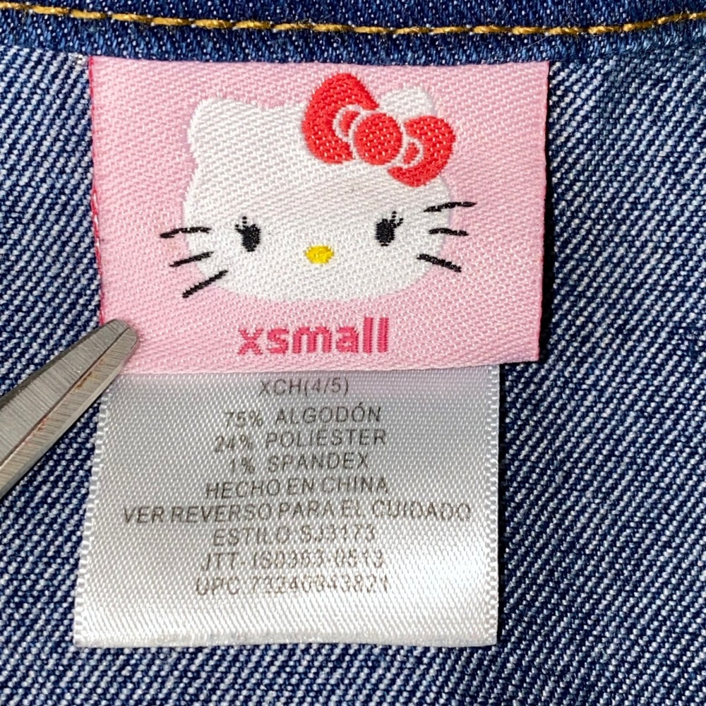 Sanrio Hello Kitty Denim Jacket Girls XS 4/5 Toddler Cartoon Camp 76 Cute Kids - Picture 5 of 13